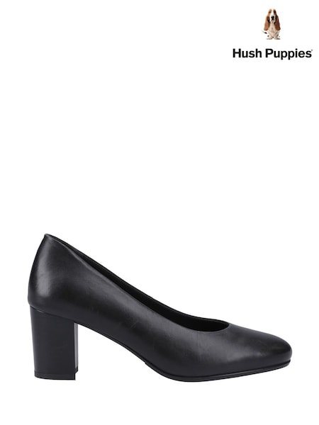 Hush Puppies Ivana Court Black Shoes (AT0004) | £75