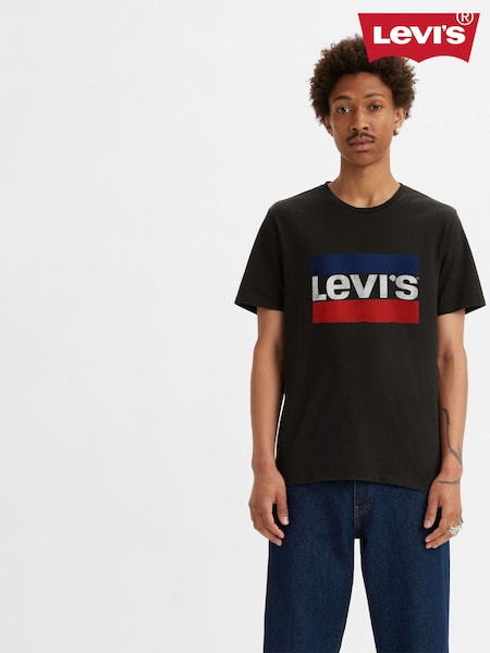 Levi's® Black 100% Cotton Sportswear Graphic T-Shirt (AT0189) | £27
