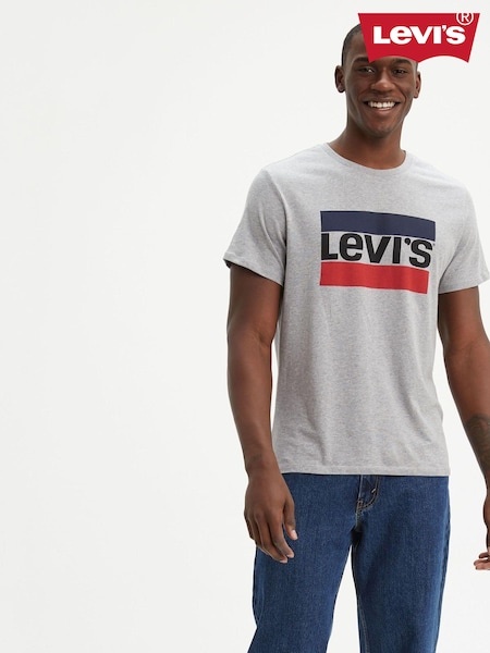 Levi's® Grey 100% Cotton Sportswear Graphic T-Shirt (AT0196) | £27