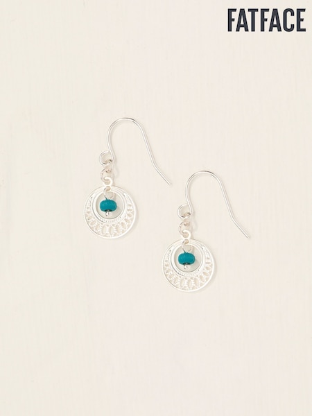 FatFace Silver Tone Filagree Drop Earrings (AT0429) | £10.50