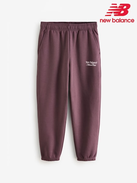 New Balance Plum Purple Womens Linear Heritage Joggers (AT0469) | £50
