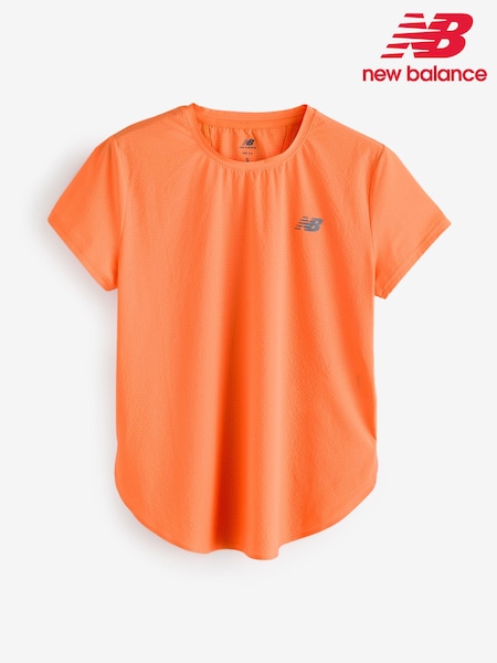 New Balance Orange Womens Race Day Ultra T-Shirt (AT0606) | £70