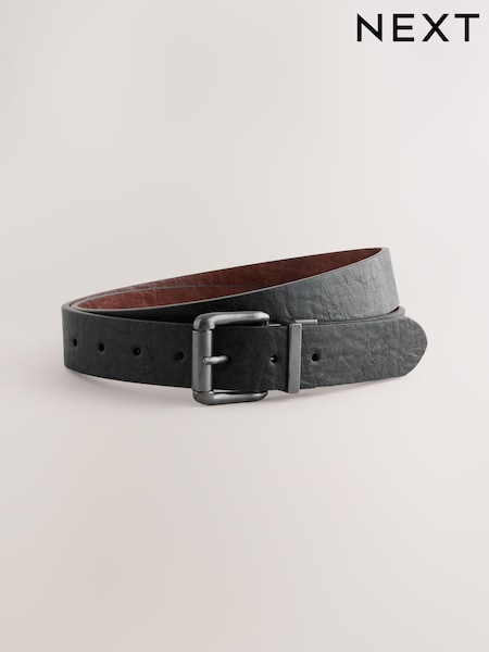 Black Casual Reversible Belt (AT0742) | £14