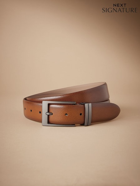 Tan Brown Signature Metal Keeper Belt (AT0768) | £25