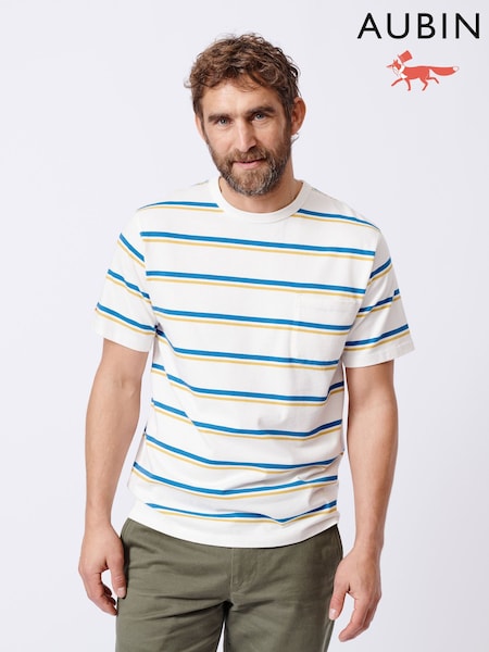 Aubin Blue Santon Relaxed T-Shirt (AT0882) | £49
