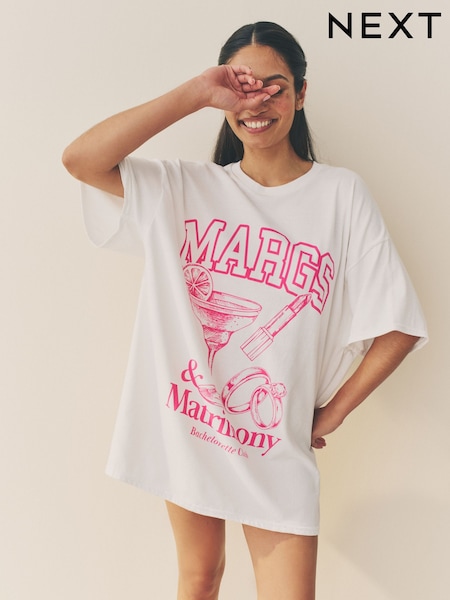 White Bridal 100% Cotton Oversized Nightie (AT0951) | £20
