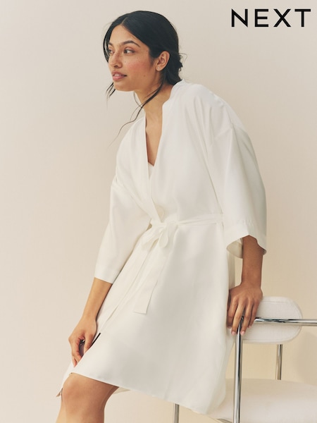 Ivory Bridal Satin Robe (AT0972) | £48