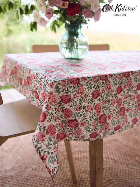 Cath Kidston Red Dolly Rose Table Cloth (AT0998) | £40