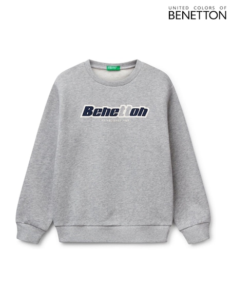Boys Logo 100% Cotton Sweatshirt Benetton (AT1067) | £20