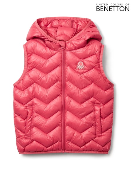 Benetton Girls Pink Padded Gilet (AT1075) | £30