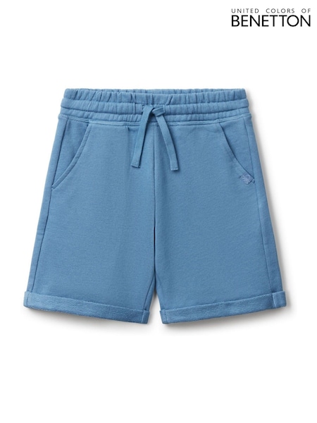 Benetton Boys Logo Drawstring Bermuda 100% Cotton Shorts (AT1090) | £14
