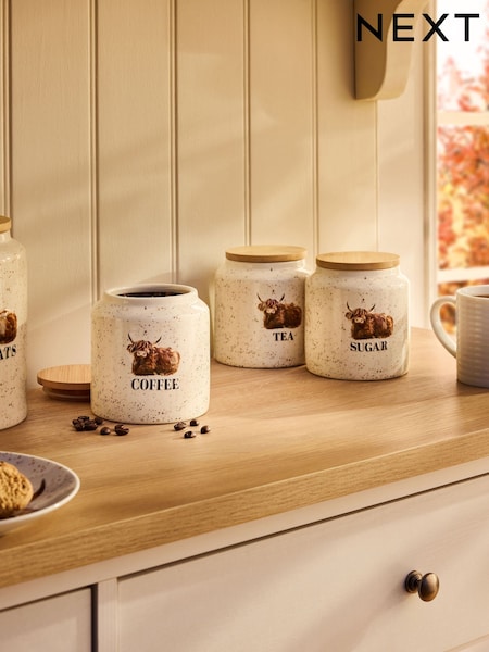 Natural Hamish The Highland Cow Ceramic Storage Jar (AT1404) | £34