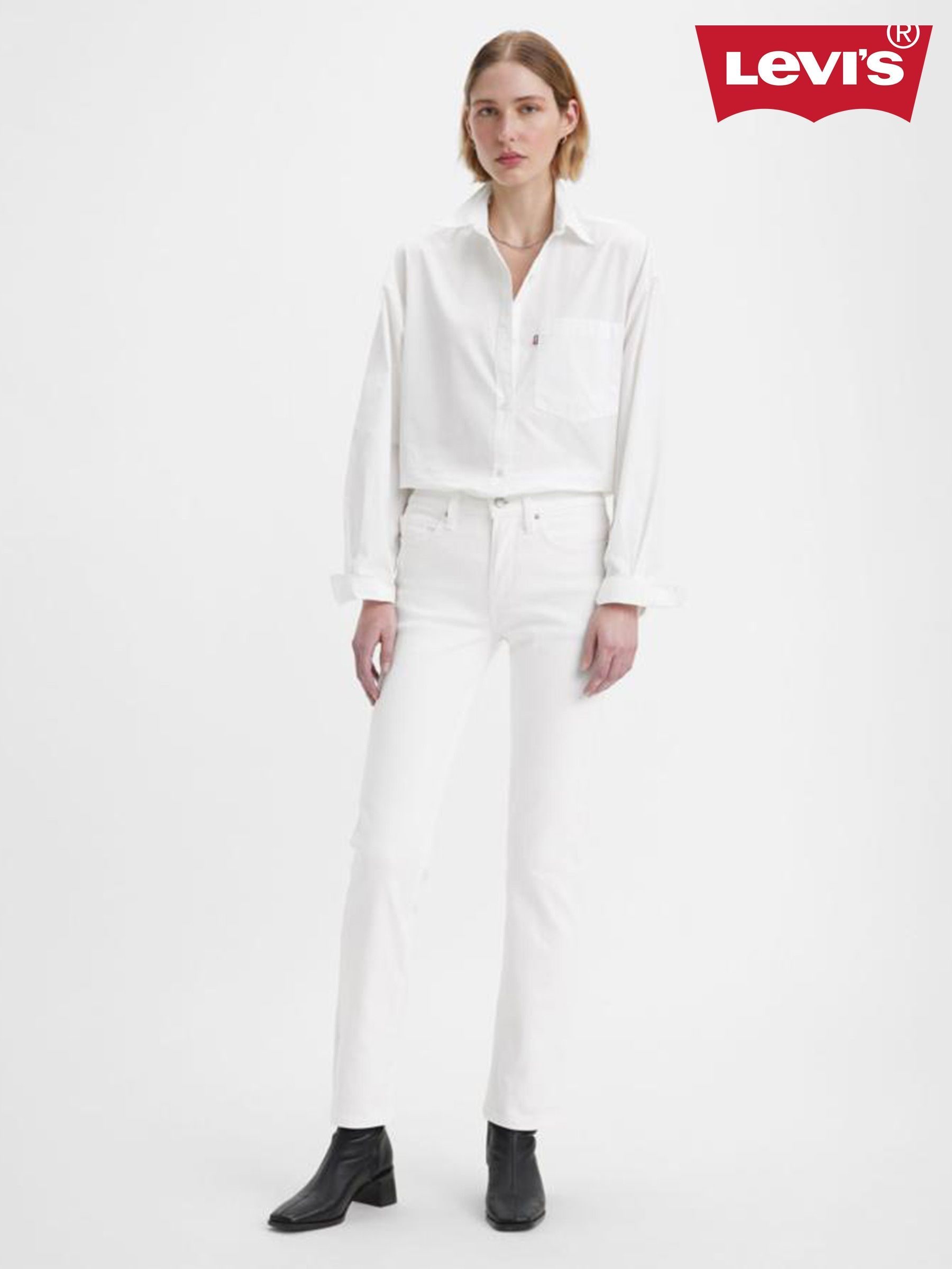 womens white levi jeans