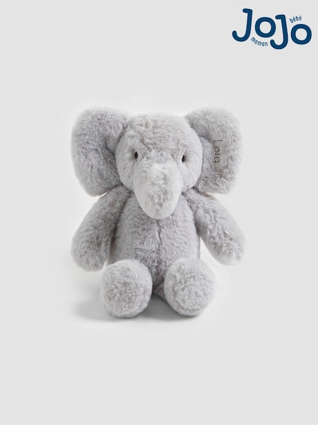 JoJo Maman Bébé Grey Elbert Elephant Personalised Soft Toy Medium (AT1509) | £26