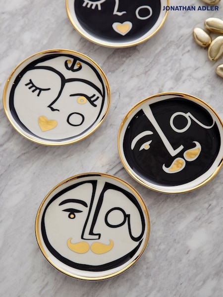 Jonathan Adler Set of 4 Black Marseilles Coasters (AT1580) | £75
