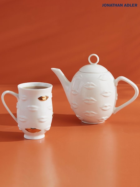 Jonathan Adler White Gilded Gala Mug (AT1587) | £35