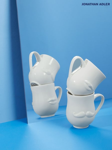 Jonathan Adler White Mr & Mrs Muse Mug (AT1588) | £25