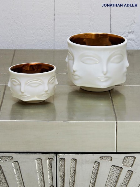 Jonathan Adler White/Gold Dora Maar Condiment Bowl (AT1597) | £60