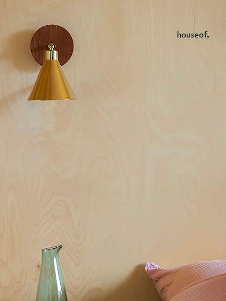 Houseof. Brass Cone Wall Light (AT1598) | £99