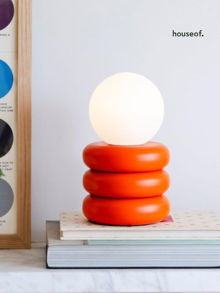 Houseof. Peel Orange Tube Rechargeable Table Lamp (AT1611) | £109