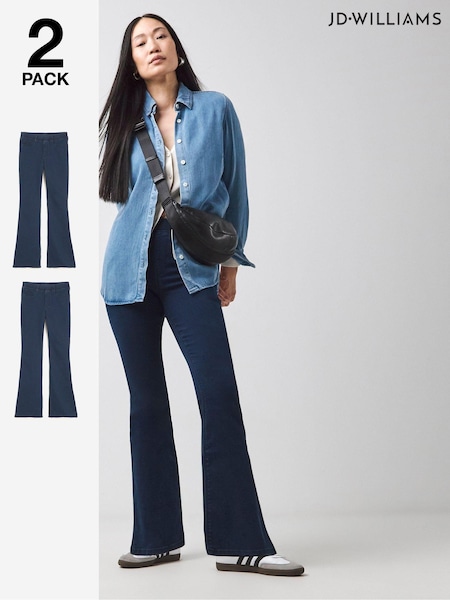 JD Williams Blue Bootcut Jeggings 2 Pack (AT1901) | £44