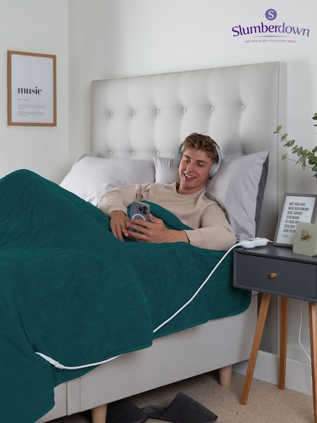 Slumberdown Green Comfy Hugs 10 Temperature Settings Heated Throw (AT1925) | £60