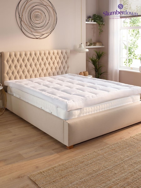Slumberdown White Sleep Soundly Extra Deep Mattress 10cm Topper (AT1930) | £40 - £70
