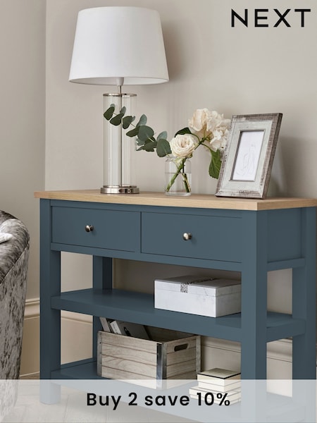 Navy Blue Malvern Cream Large Console Table (AT1941) | £275