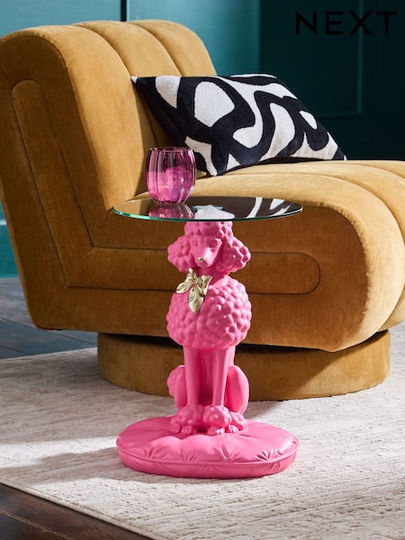 Pink Patricia Poodle Shaped Side Table (AT1949) | £125