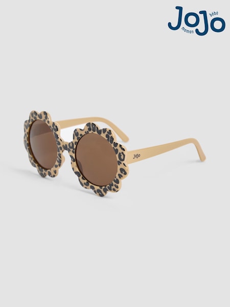 JoJo Maman Bébé Brown Flower Print Shaped Sunglasses (AT2062) | £12.50