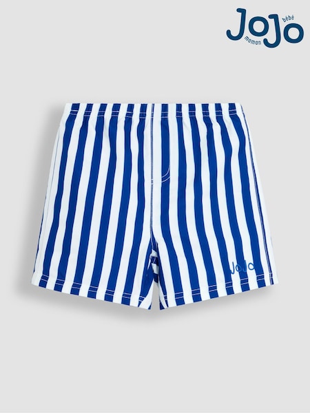 JoJo Maman Bébé Blue Stripe Swim Shorts (AT2064) | £17 - £19