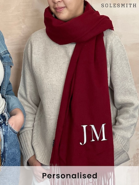 SolesmithExtra Large Embroidered Lambswool Winter Scarf (AT2176) | £70