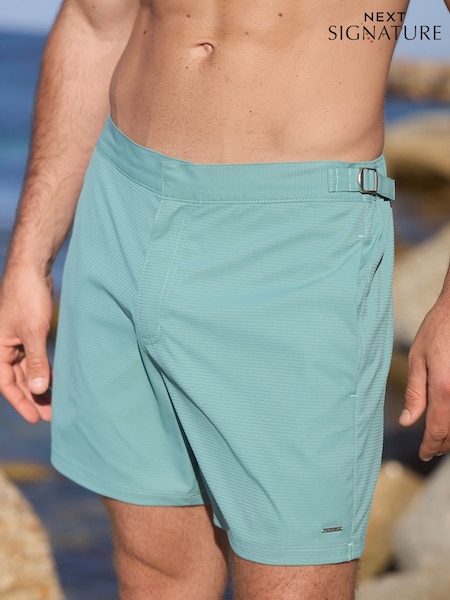 Sage Green Signature Tailored Waistband Swim Shorts (AT2298) | £26