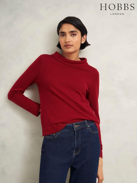 Hobbs Red Audrey Jumper (AT2635) | £95