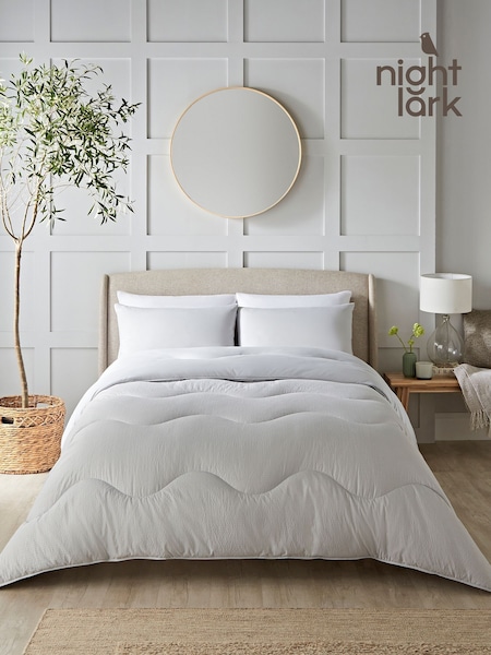 Night Lark Seersucker Coverless Duvet and Pillowcase Set 4.5 Tog (AT2851) | £45 - £85