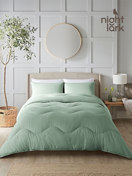 Night Lark Seersucker Coverless Duvet and Pillowcase Set 4.5 Tog (AT2862) | £45 - £85