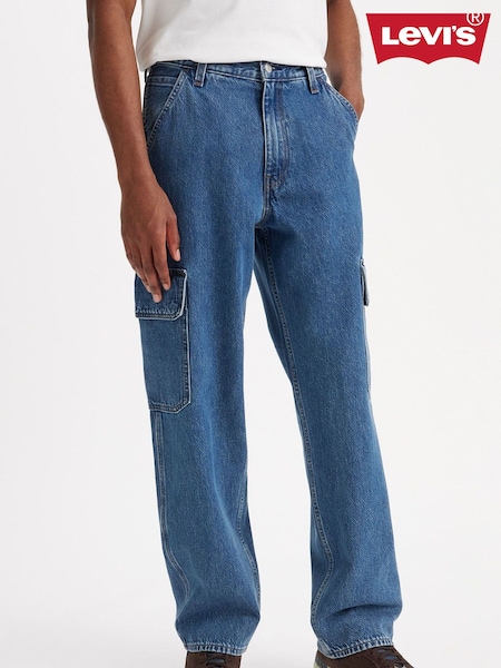Levi's® Blue 568™ Loose Straight Cargo 100% Cotton Jeans (AT2892) | £110