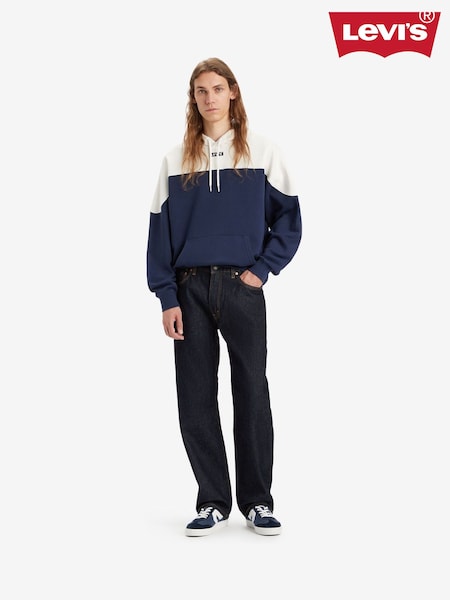 Levi's® Blue 555 Relaxed 100% Cotton Straight Flat Finish Jeans (AT2933) | £70