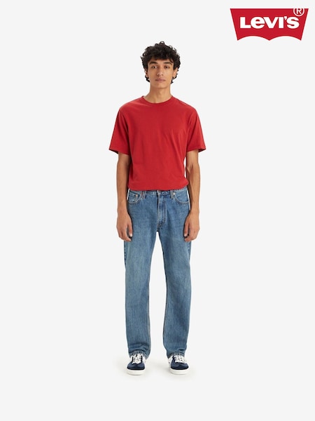 Levi's® Blue 100% Cotton 555 Relaxed Straight Worn In Jeans (AT2945) | £70