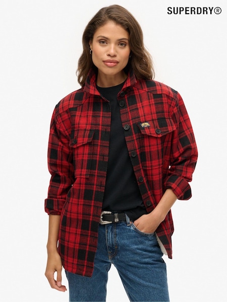 Superdry Red Borg Check Overshirt (AT3128) | £75