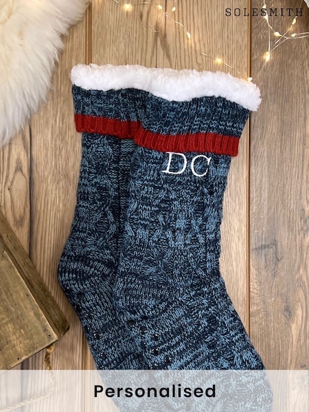 Solesmith Mens Slippers with Monogram Embroidery (AT3463) | £34