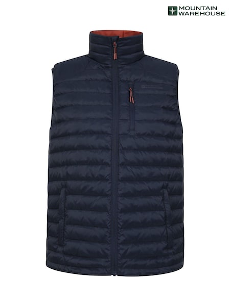 Mountain Warehouse Blue Mens Henry II Extreme Down Padded Gilet (AT3487) | £80