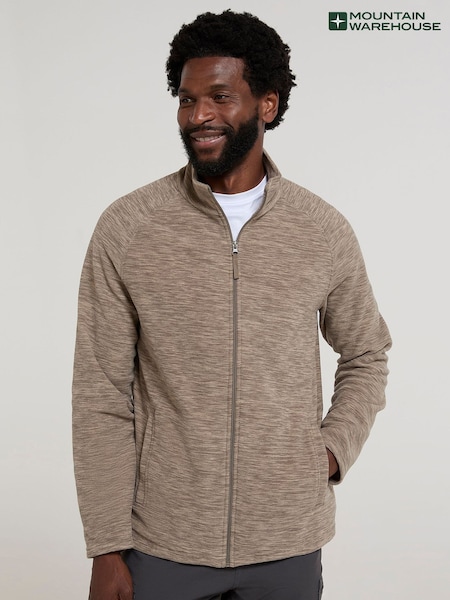 Mountain Warehouse Brown Mens Snowdon II Full-Zip Fleece Jacket (AT3540) | £32