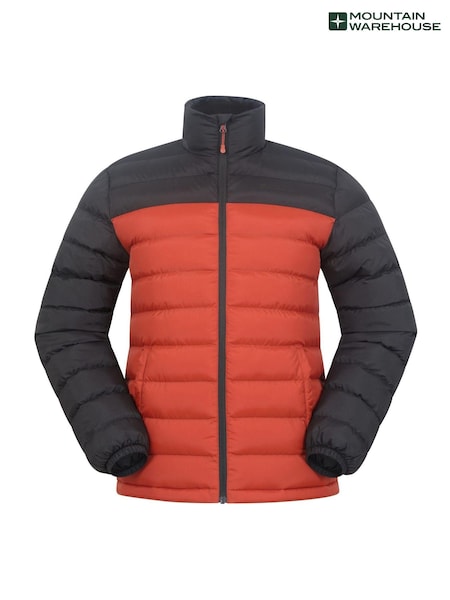 Mountain Warehouse Orange Mens Vista Water Resistant Padded Jacket (AT3559) | £48