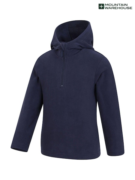Mountain Warehouse Blue Kids Camber II Fleece Hoodie (AT3644) | £17