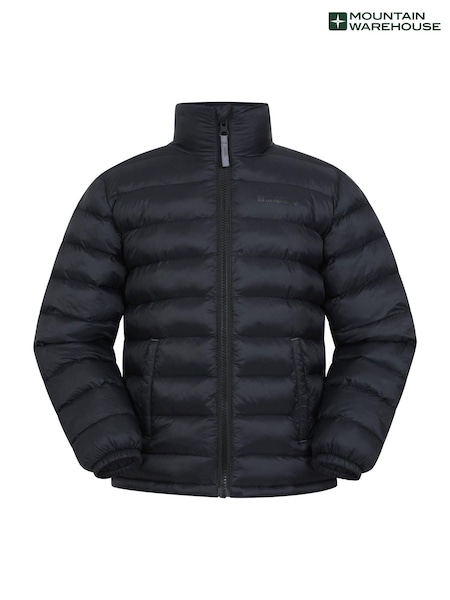 Mountain Warehouse Black Kids Vista Water Resistant Padded Jacket (AT3651) | £26