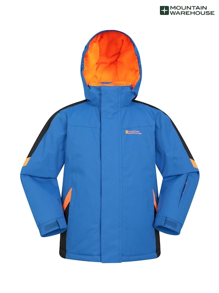 Mountain Warehouse Blue Kids Raptor Fleece Lined Snow Jacket (AT3670) | £48