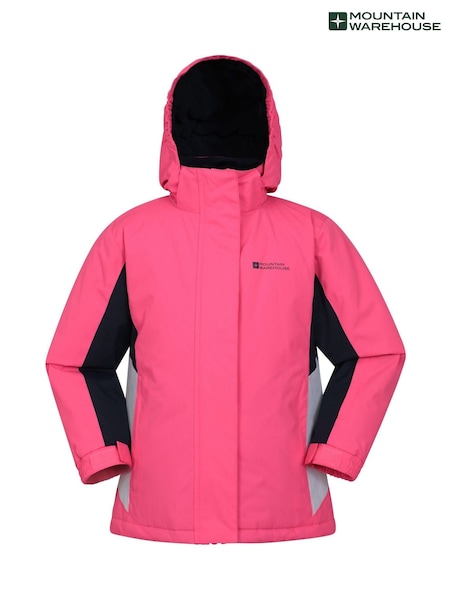 Mountain Warehouse Pink Kids Honey Fleece Lined Snow Ski Jacket (AT3698) | £48