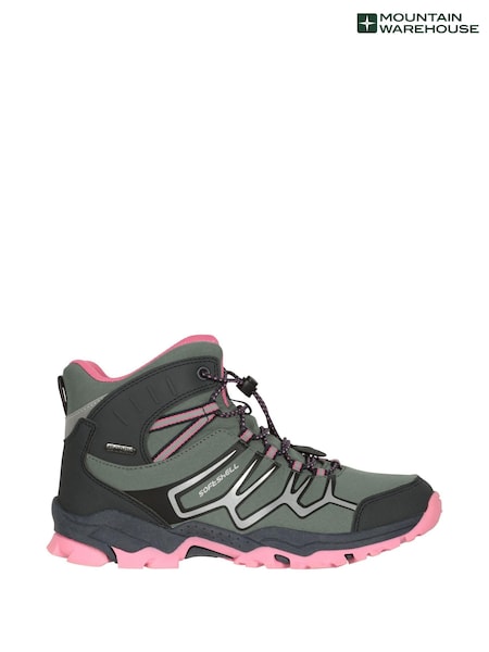 Mountain Warehouse Green Kids Softshell Walking Boots (AT3708) | £48