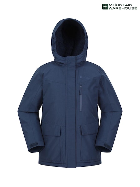 Mountain Warehouse Blue Kids Noah Borg Lined Waterproof Jacket (AT3781) | £52